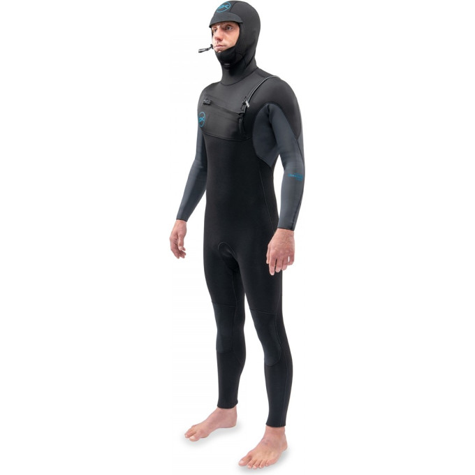 Гидрокостюм DAKINE Men's Quantum Chest Zip Hooded 5/4/3mm Black/Grey, L DK22M543HQZ DK22M543HQZ (0604565593443)